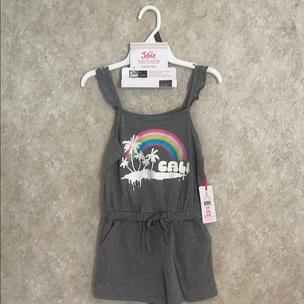 NWT Justice Gray Girl’s Jumper comes with Glow in the Dark Light Pen